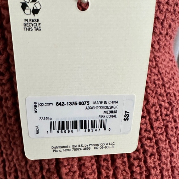 NWT - JCP Crochet Twin Set Size M - Picture 7 of 9